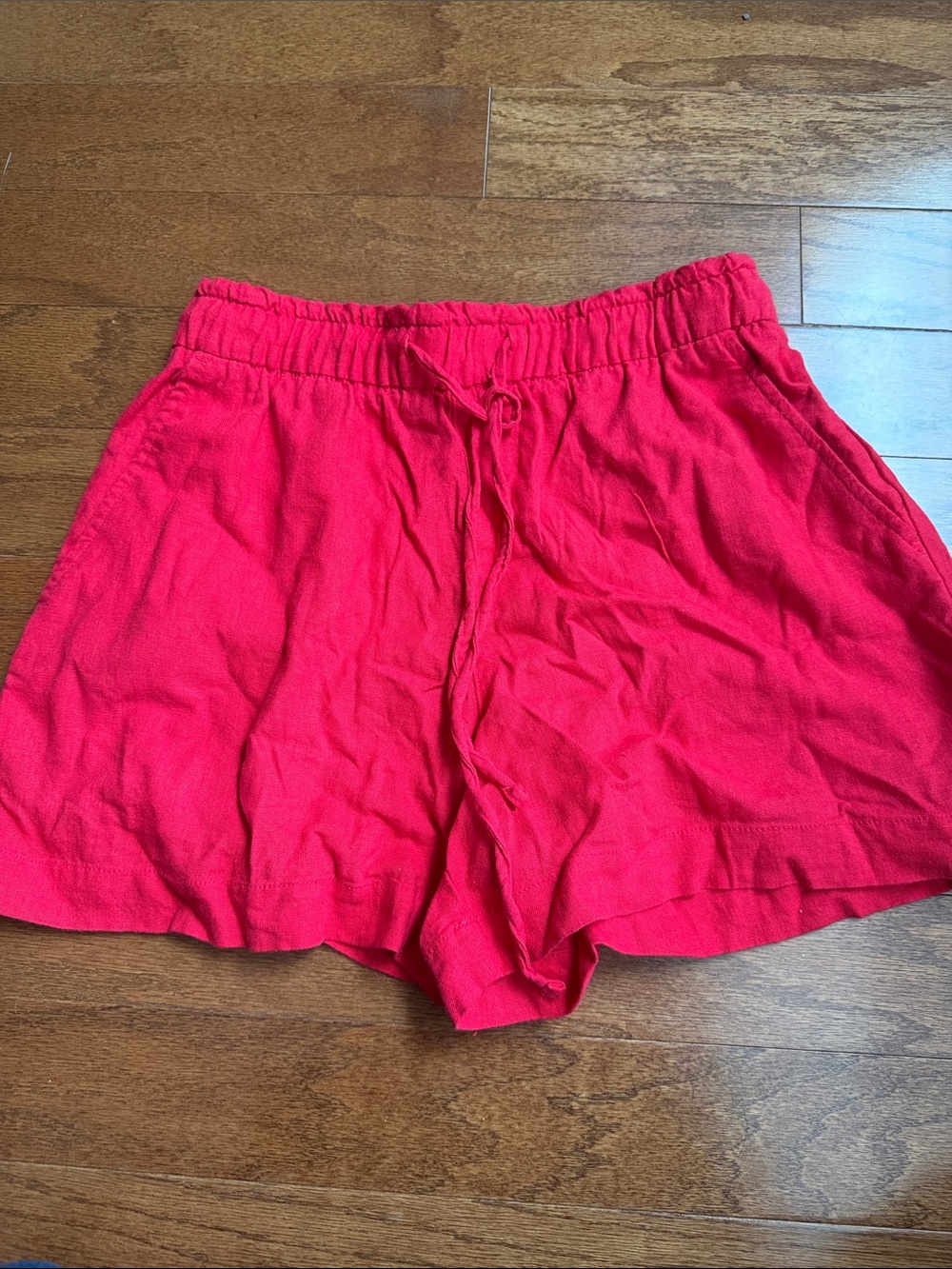 GAP Women's Bright Red Linen Shorts | XS